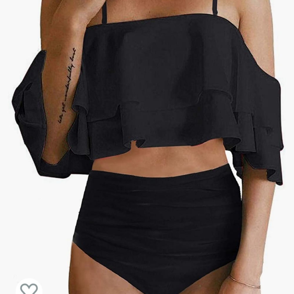 NWOT 2 Piece Black Swimsuit